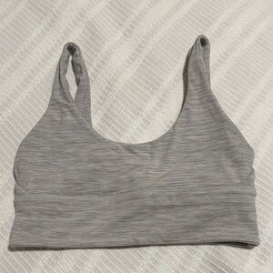 lululemon athletica Heathered Gray Scoop Sports Bra
